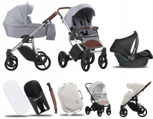 Wózek 3w1 Bebetto Luca 12 Sza|+maxi Cosi Cabriofix
