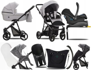 Wózek 4w1 Bebetto Nitello 05 Cz|+ Zestaw Maxi Cosi