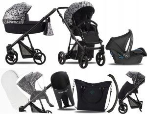 Wózek 3w1 Bebetto Nitello 02 Cz| Cabriofix 0-13 Kg