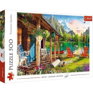 Puzzle 500 Domek W Górach Trefl