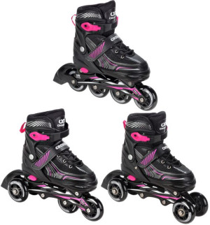 Rolki Wrotki 3w1 Croxer Optima Black/Pink 35-38