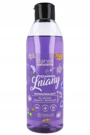 Barwa Naturalna, Lniany szampon do włosów słabych i łamliwych, 300ml
