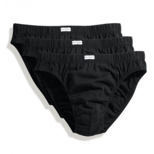 Slipki męskie Classic Slip 3-PACK Fruit Of The Loom Czarny XL