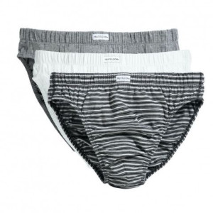 Slipki męskie Classic Slip 3-PACK Fruit Of The Loom Black Stripe M