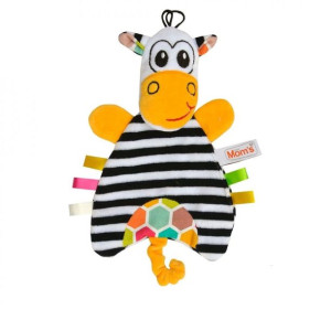 Mom's Przytulanka Pacynka grzechotka ZEBRA