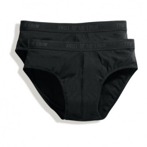 Slipki męskie Classic Sport 2-PACK Fruit Of The Loom Czarny S