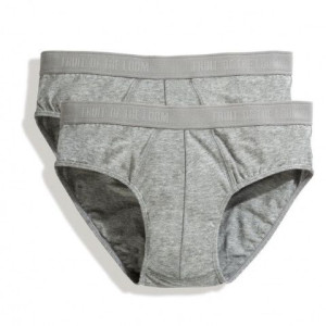 Slipki męskie Classic Sport 2-PACK Fruit Of The Loom Light Grey Marl XXL