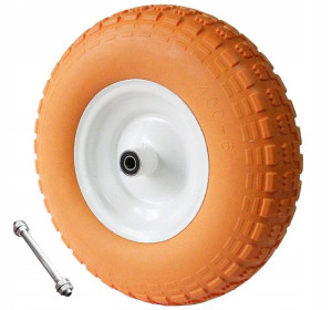 Koło Do Taczki Pu Pełne Bezdętkowe 4.00-6 Oś 12 Mm