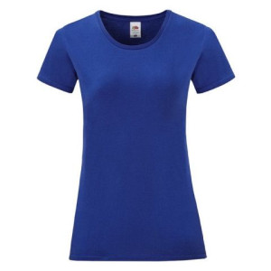 Koszulka damska ICONIC z odrywaną metką Fruit of the Loom Cobalt Blue XL