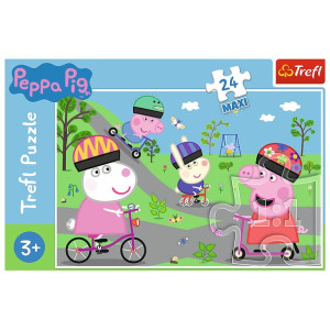 Puzzle Maxi 24 Aktywny dzień świnki Peppy Trefl 3+