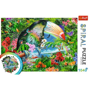 Puzzle 1040 spirala tropikalne zwierzęta Trefl 12+