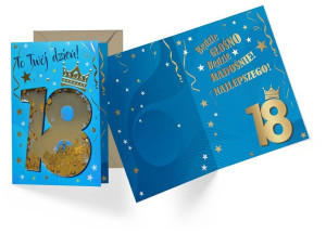 Kartka na 18-tkę bogato zdobiona  KNF 33