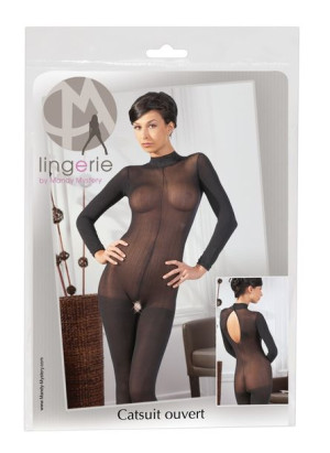 Catsuit z koronkowym kołnierzem S/M