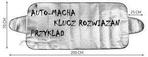 Oslona na szybe Mata antyszronowa 200x70