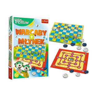 Trefl Gra 2w1 Warcaby + Młynek Trefliki 01920