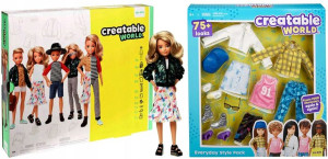 Mattel Barbie Creatable GGT67 + dodatkowe ubranka