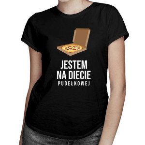 Jestem na diecie pudełkowej - damska koszulka z nadrukiem