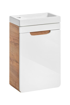 Szafka z umywalką 40cm ARUBA 826 Biały Połysk CMD