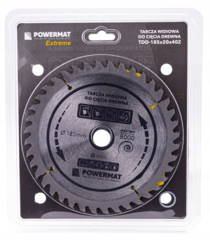 Tarcza WIDIOWA Do Drewna Piły Piła 185 x 20 mm 40Z PM0883