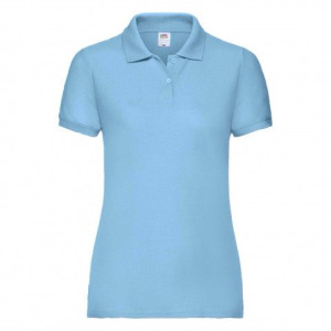 Koszulka damska 65/35 Polo Fruit of the Loom Błękitny M