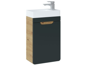 Szafka z Umywalką 1D 40cm ARUBA Czarny Mat/Craft Złoty CMD