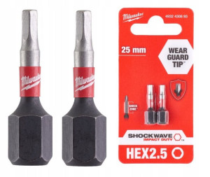 Milwaukee Bit Udarowy Końcówka Imbus Hex 2,5mm Imp