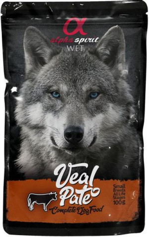 Alpha Spirit | WET | Paszteciki w saszetkach 100g - Small breed | Pasztet z