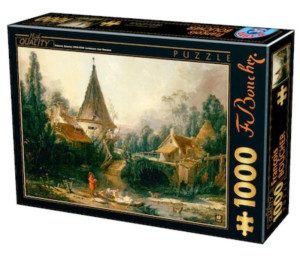 Puzzle 1000 Francois Boucher,krajobraz Z Wioską