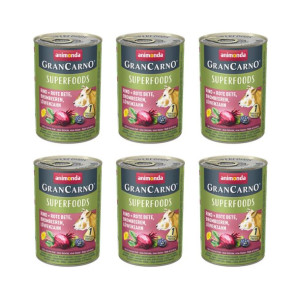 Pakiet Animonda GranCarno Superfoods Wołowina, Burak, Jeżyny, Mniszek Lekar