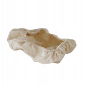 Lniany pokrowiec do koszyka ratan okrągły 21 cm