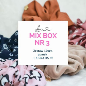MIX BOX 3 - gumki do włosów 10+5 GRATIS - marka LONA