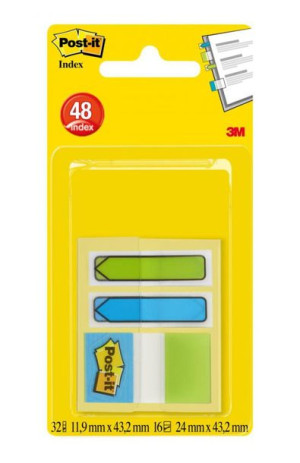 Zakładki indeksujące POST-IT® do archiwizacji (680-684A-EU), PP, 2x16 strał