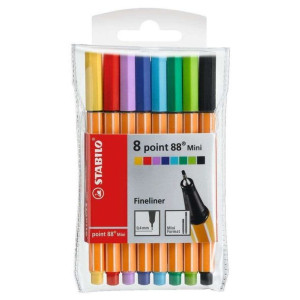 Cienkopis Point Mini 88 Etui 8 Sztuk 688-08 Stabilo