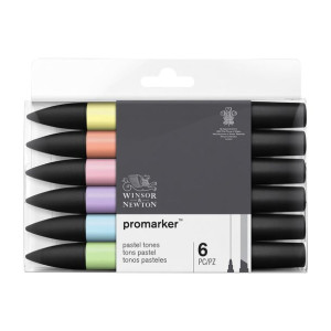 Zestaw promarkerów 6 sztuk Pastel Tones Winsor & Newton 0290113