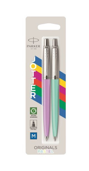 Zestaw dwóch długopisów Parker Jotter Originals Pastel Purple i Mint pink