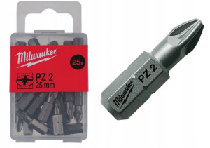 MILWAUKEE Końcówka bit wkretarki PZ2x25mm 25szt