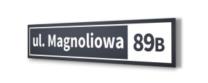 Tabliczka tablica ADRESOWA ANTRACYT Nr domu 12x60