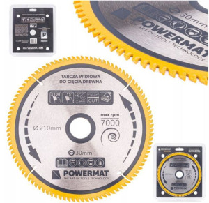 Tarcza WIDIOWA Do Drewna Piły Piła 210 x 30mm 100Z