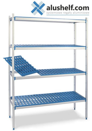 Regał 463x50x175cm magazynowy 4 półki - alushelf
