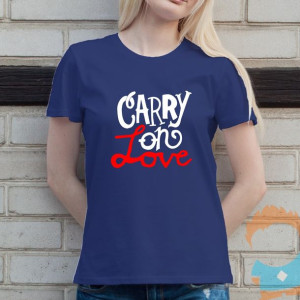 CARRY on love - damska koszulka z nadrukiem