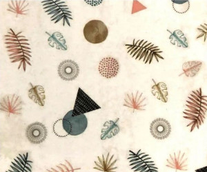 Zaslona Prysznicowa Wieszaki Peva 180 X 200 Geometryczne Figury