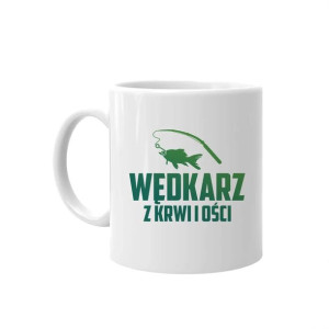 Wędkarz z krwi i ości kubek prezent dla wędkarza
