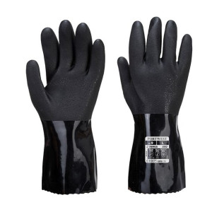 Rękawica chemiczna ESD PCV PORTWEST Czarny 2XL