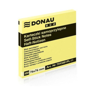 Karteczki bloczek notes samoprzylepny OFFICE PRODUCTS 76x76 mm 100 sztuk żó