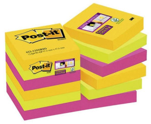 Bloczek samoprzylepny POST-IT® Super Sticky (622-12SSRIO-EU), 47,6x47,6mm,