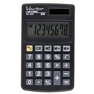 Kalkulator kieszonkowy Vector DK-055 BLK