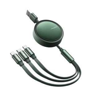Mcdodo Kabel 3w1 Retractable Usb - Lightning + Usb-c + Microusb 1,2 M Zielo