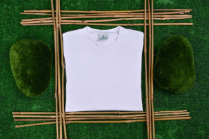 Eko T-shirt biały dzianina  bambusowa 95% rozmiar 2XL
