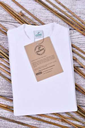 Eko T-shirt biały dzianina bambusowa 95% rozmiar L