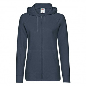 Lekka rozpinana bluza damska z kapturem Lady-Fit Fruit of the Loom Ciemnogr